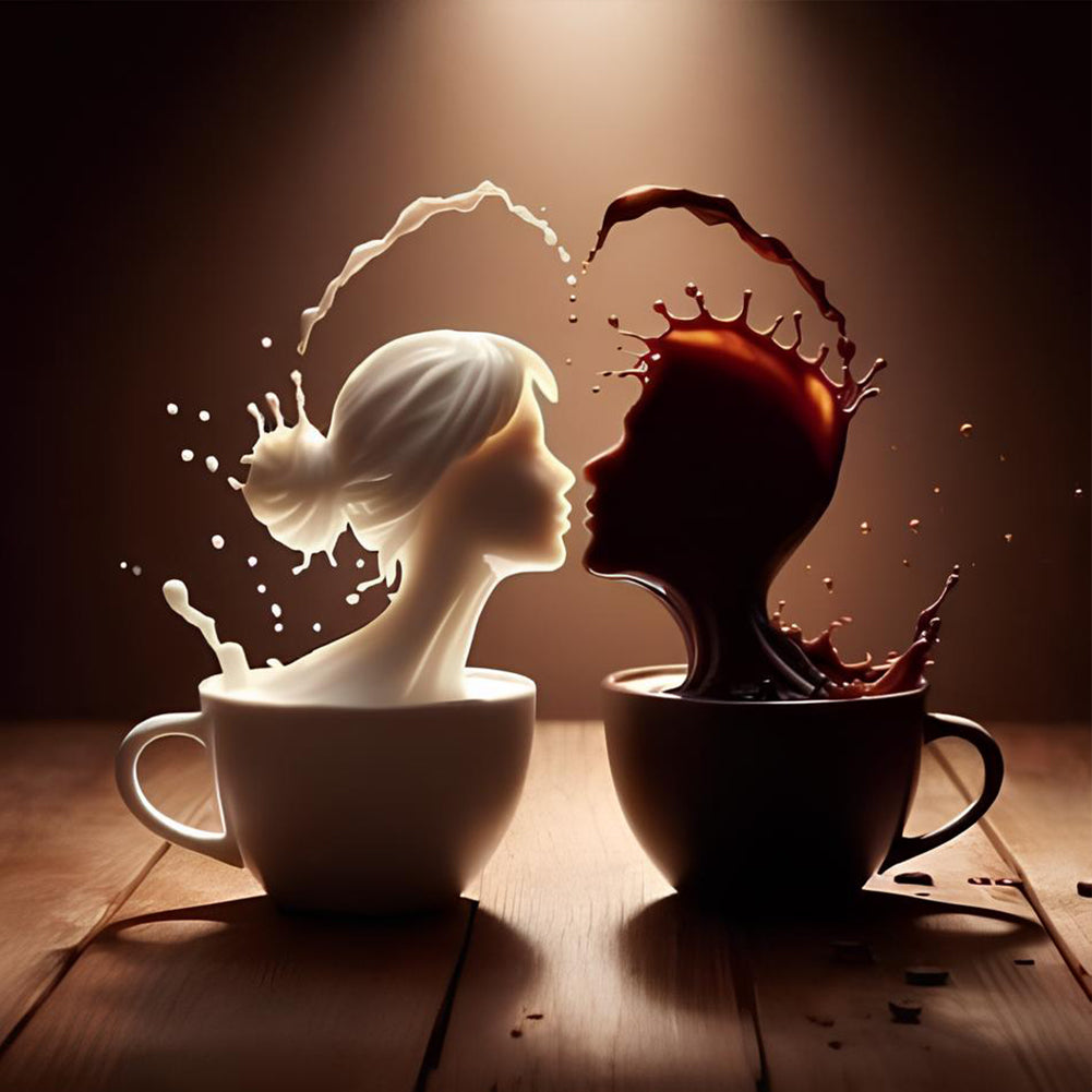 Dancer On Coffee - Full Round Drill Diamond Painting 40*40CM