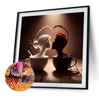 Dancer On Coffee - Full Round Drill Diamond Painting 40*40CM