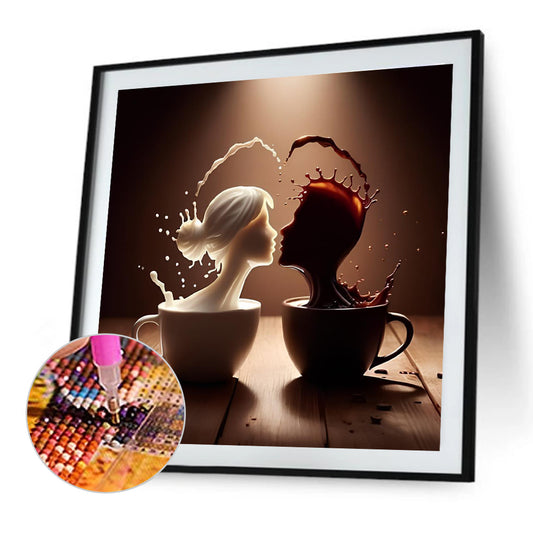 Dancer On Coffee - Full Round Drill Diamond Painting 40*40CM