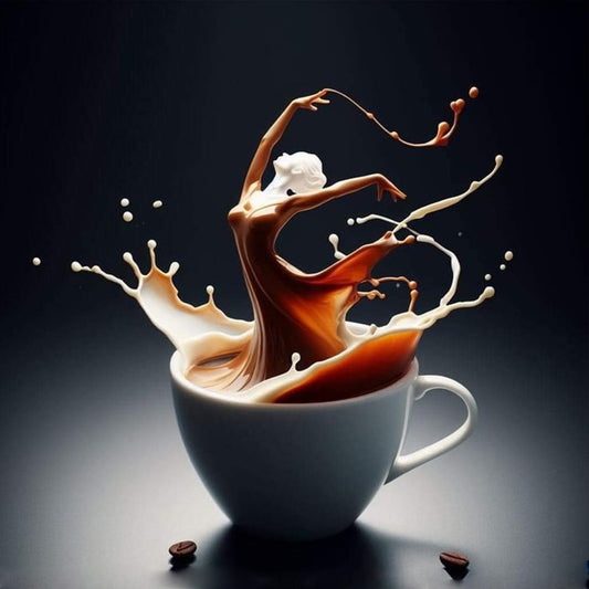 Dancer On Coffee - Full Round Drill Diamond Painting 40*40CM