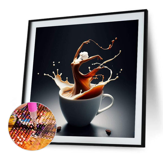 Dancer On Coffee - Full Round Drill Diamond Painting 40*40CM