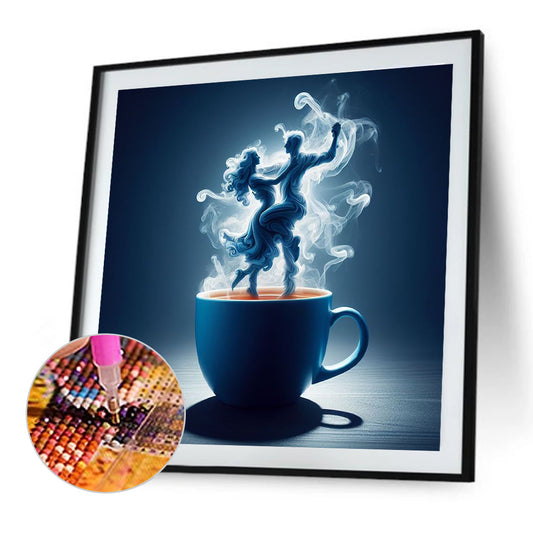 Dancer On Coffee - Full Round Drill Diamond Painting 40*40CM