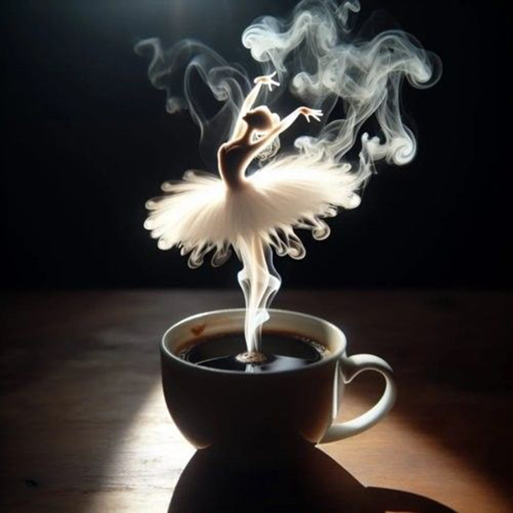 Dancer On Coffee - Full Round Drill Diamond Painting 40*40CM