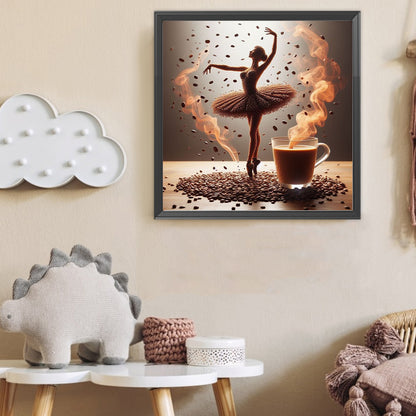Dancer On Coffee - Full Round Drill Diamond Painting 40*40CM