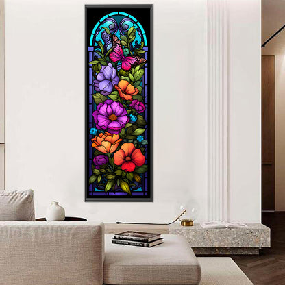 Poppy Glass Painting - Full Round Drill Diamond Painting 30*90CM