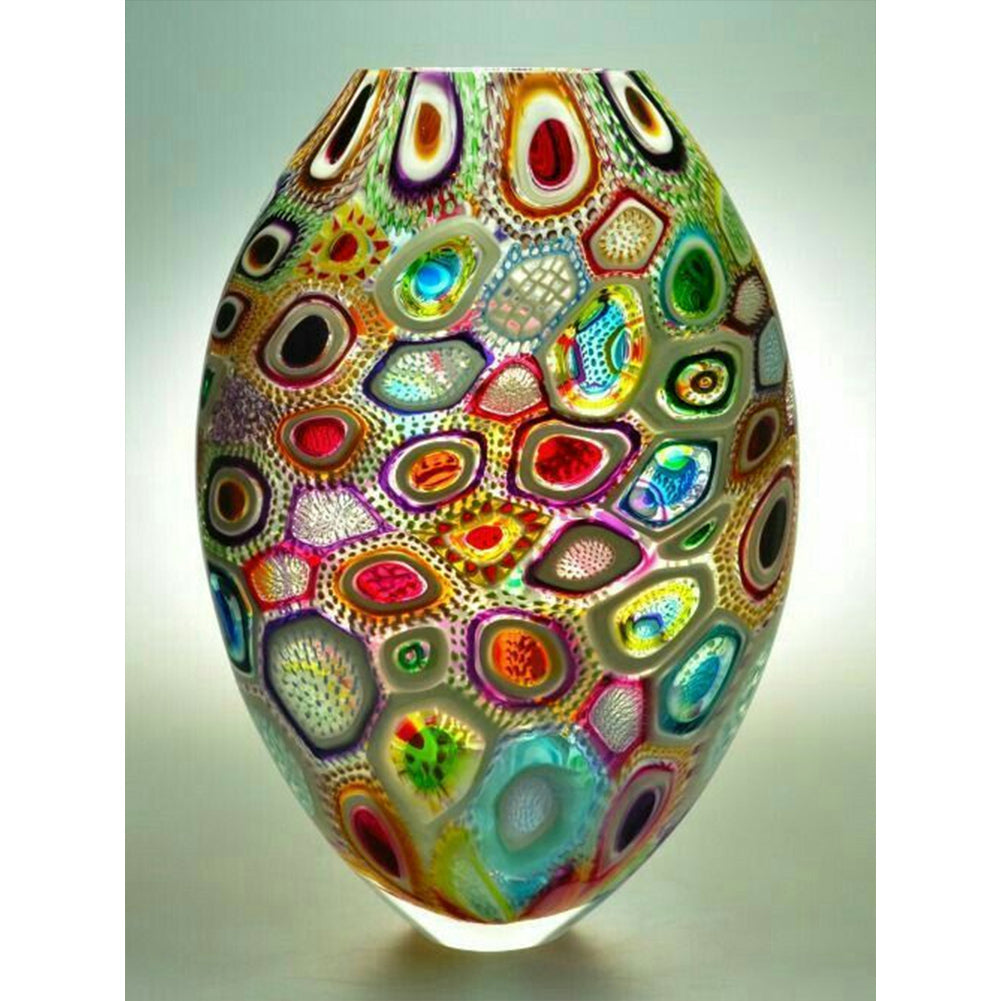 Polka Dot Vase - Full Round Drill Diamond Painting 30*40CM
