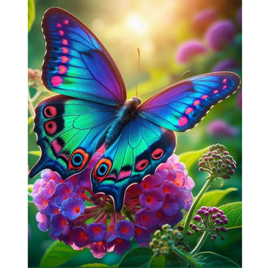 Butterfly - Full Round Drill Diamond Painting 40*50CM