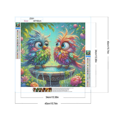 Bird - Full Round Drill Diamond Painting 40*40CM