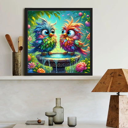 Bird - Full Round Drill Diamond Painting 40*40CM