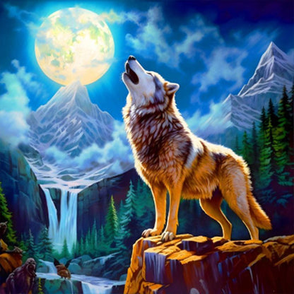 Wolf - Full Round Drill Diamond Painting 40*40CM