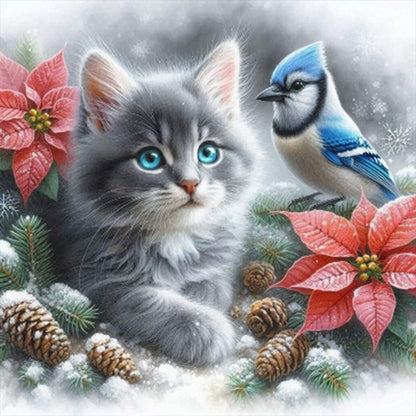 Cat - Full Round Drill Diamond Painting 40*40CM
