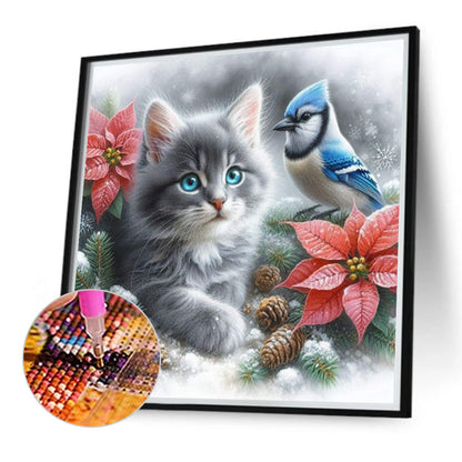 Cat - Full Round Drill Diamond Painting 40*40CM