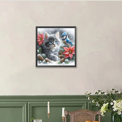 Cat - Full Round Drill Diamond Painting 40*40CM