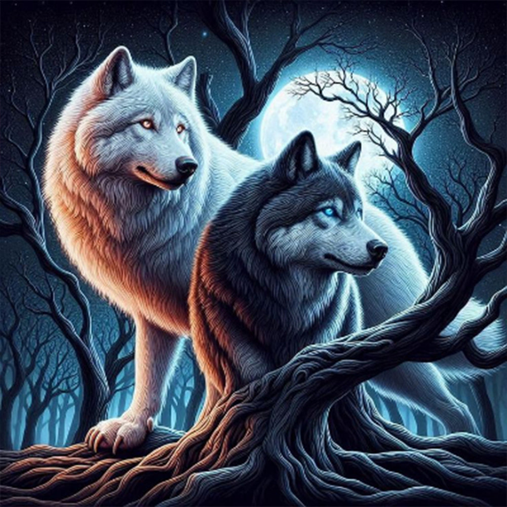 Wolf - Full Round Drill Diamond Painting 40*40CM
