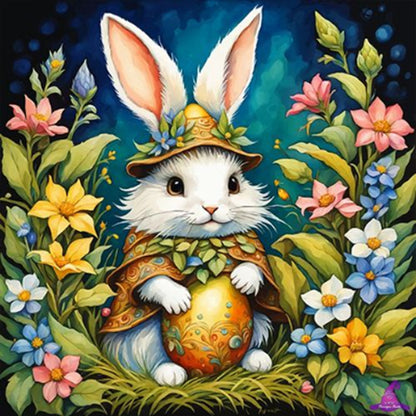Rabbit - Full Round Drill Diamond Painting 40*40CM
