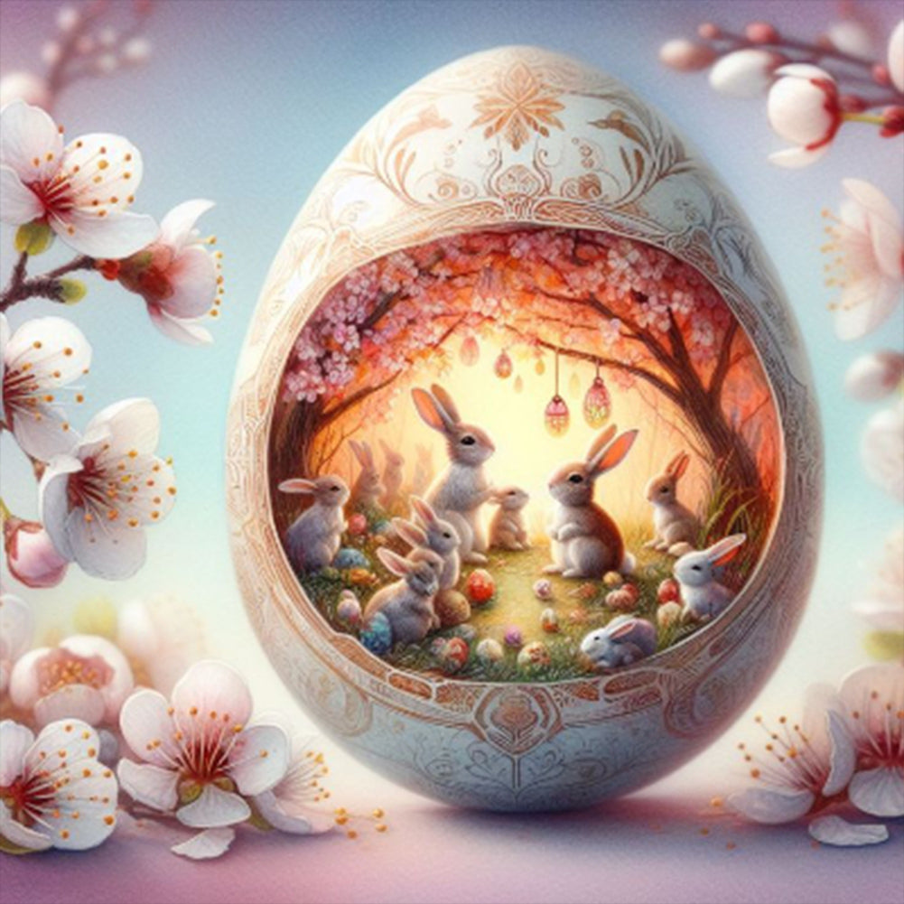 Easter Egg Bunny - Full Round Drill Diamond Painting 40*40CM