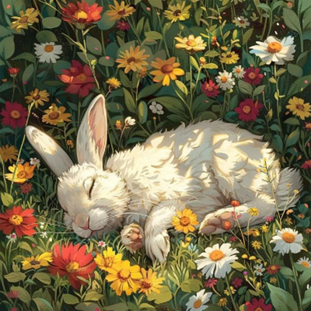 Rabbit - Full Round Drill Diamond Painting 40*40CM