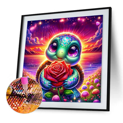 Rose Turtle - Full Round Drill Diamond Painting 30*30CM