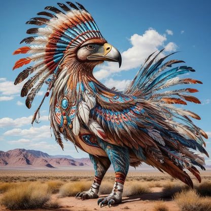 Indian Eagle - Full Round Drill Diamond Painting 40*40CM