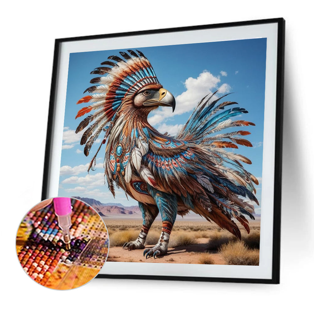 Indian Eagle - Full Round Drill Diamond Painting 40*40CM