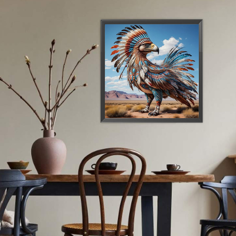 Indian Eagle - Full Round Drill Diamond Painting 40*40CM