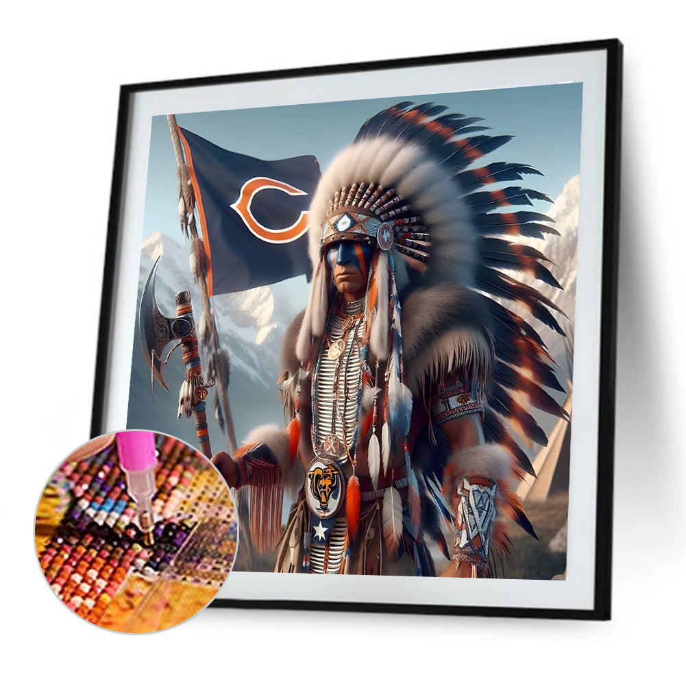 Indians - Full Round Drill Diamond Painting 40*40CM