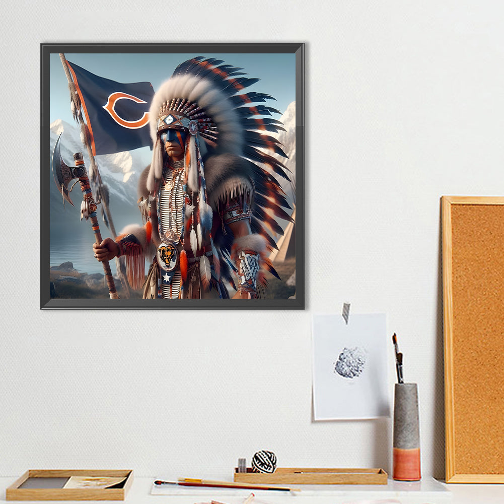 Indians - Full Round Drill Diamond Painting 40*40CM