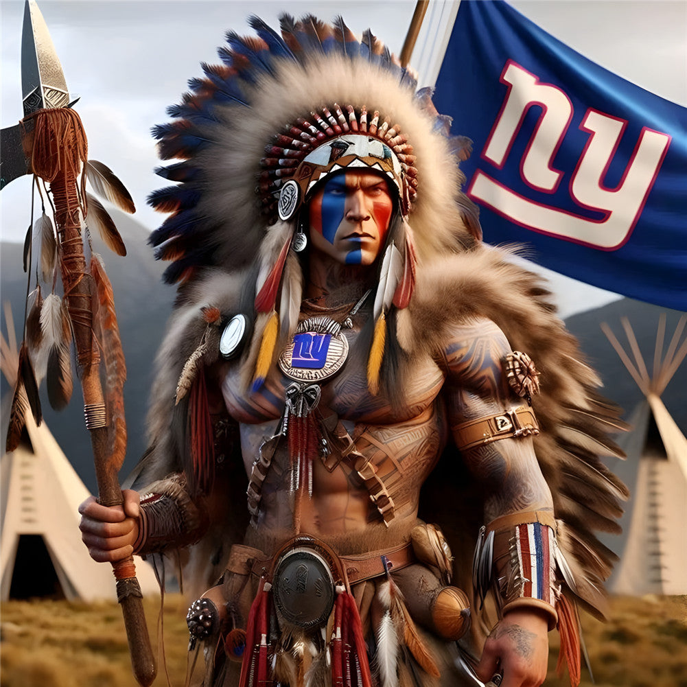 Indians - Full Round Drill Diamond Painting 40*40CM