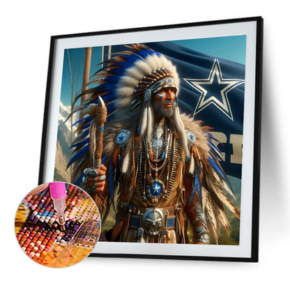 Indians - Full Round Drill Diamond Painting 40*40CM