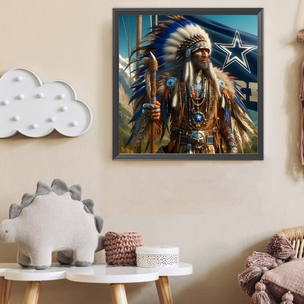 Indians - Full Round Drill Diamond Painting 40*40CM