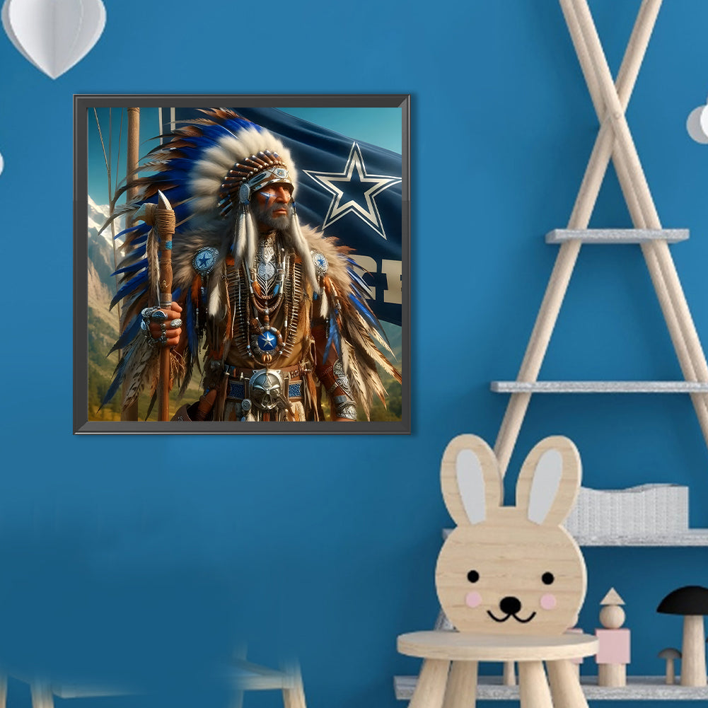 Indians - Full Round Drill Diamond Painting 40*40CM