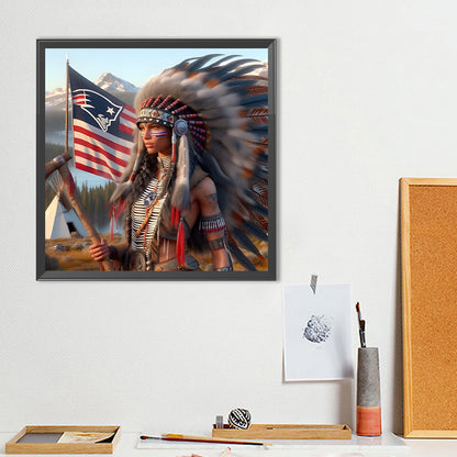 Indians - Full Round Drill Diamond Painting 40*40CM