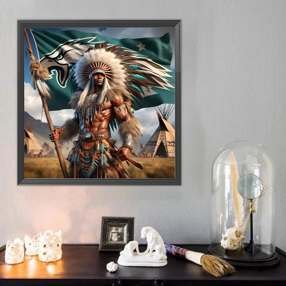 Indians - Full Round Drill Diamond Painting 40*40CM