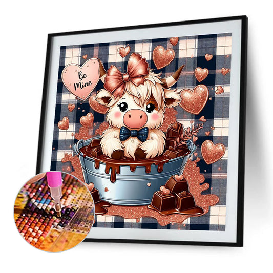Hot Chocolate Yak - Full Round Drill Diamond Painting 40*40CM