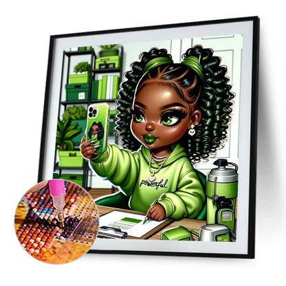 Dark Girl - Full Round Drill Diamond Painting 40*40CM