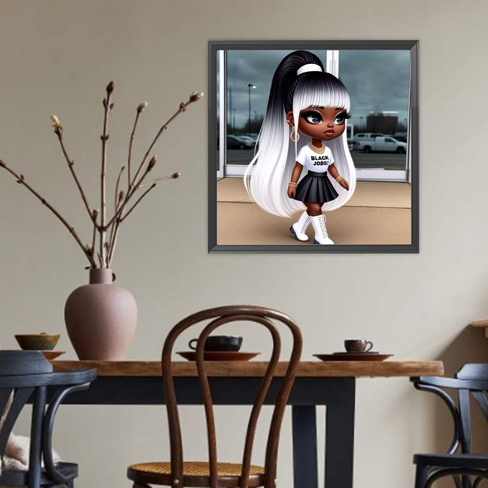 Dark Girl - Full Round Drill Diamond Painting 40*40CM