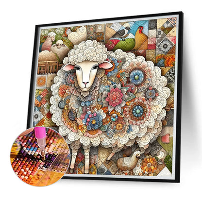 Sheep - Full Round Drill Diamond Painting 40*40CM