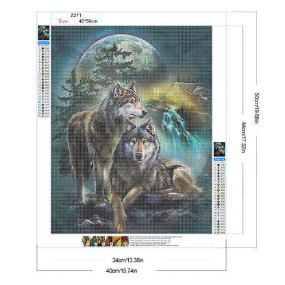 Wolf - Full Round Drill Diamond Painting 40*50CM