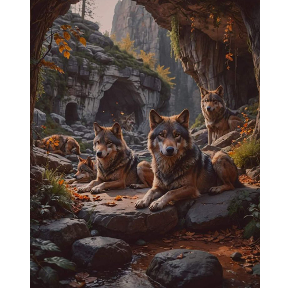 Wolf - Full Round Drill Diamond Painting 40*50CM
