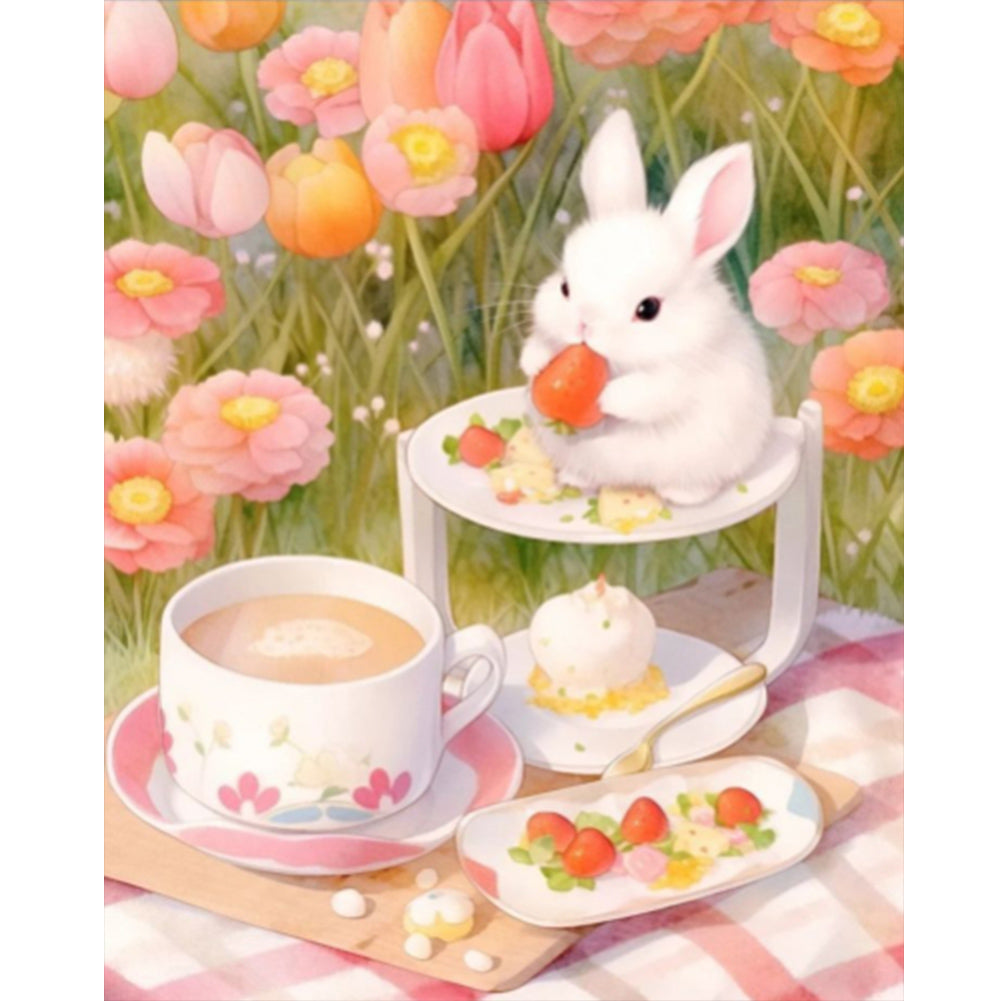 Rabbit - Full Round Drill Diamond Painting 40*50CM