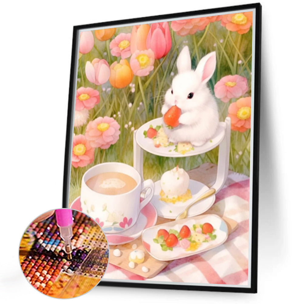 Rabbit - Full Round Drill Diamond Painting 40*50CM