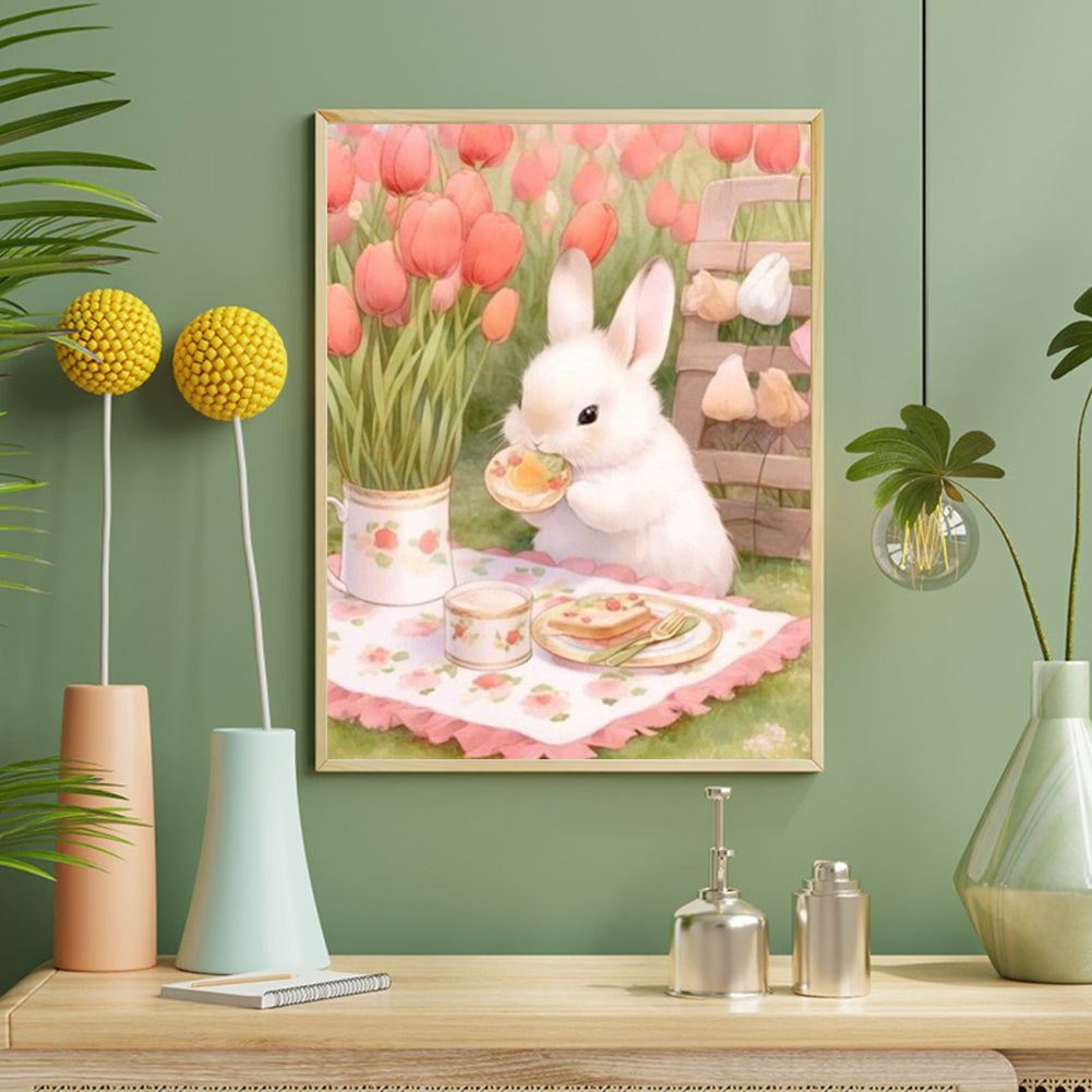 Rabbit - Full Round Drill Diamond Painting 40*50CM