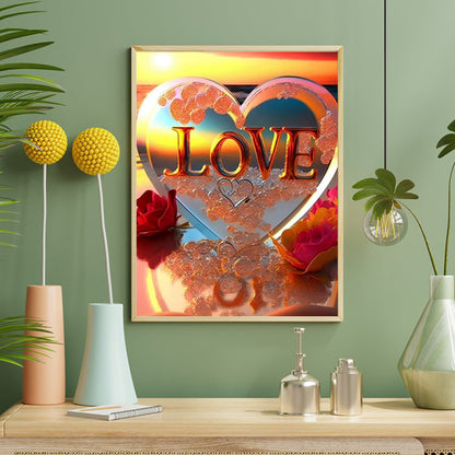 Romantic Love - Full Round Drill Diamond Painting 40*50CM