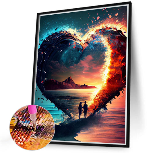 Romantic Love - Full Round Drill Diamond Painting 40*50CM
