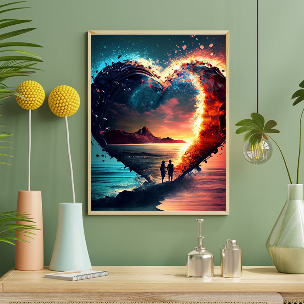 Romantic Love - Full Round Drill Diamond Painting 40*50CM