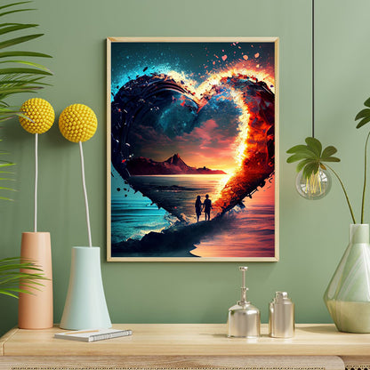 Romantic Love - Full Round Drill Diamond Painting 40*50CM