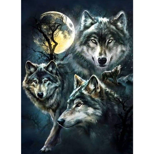 Wolf - Full Round Drill Diamond Painting 40*55CM