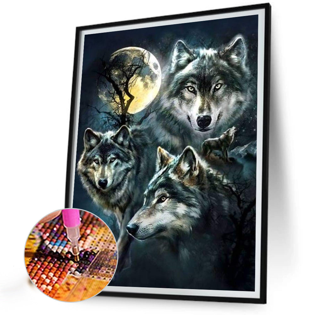 Wolf - Full Round Drill Diamond Painting 40*55CM