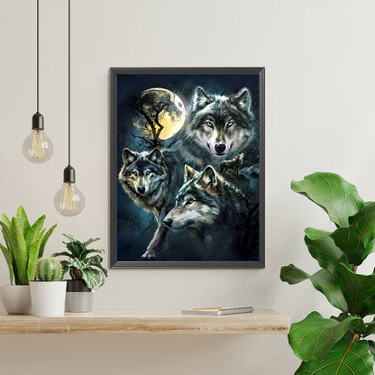 Wolf - Full Round Drill Diamond Painting 40*55CM