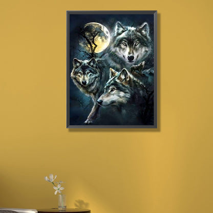 Wolf - Full Round Drill Diamond Painting 40*55CM